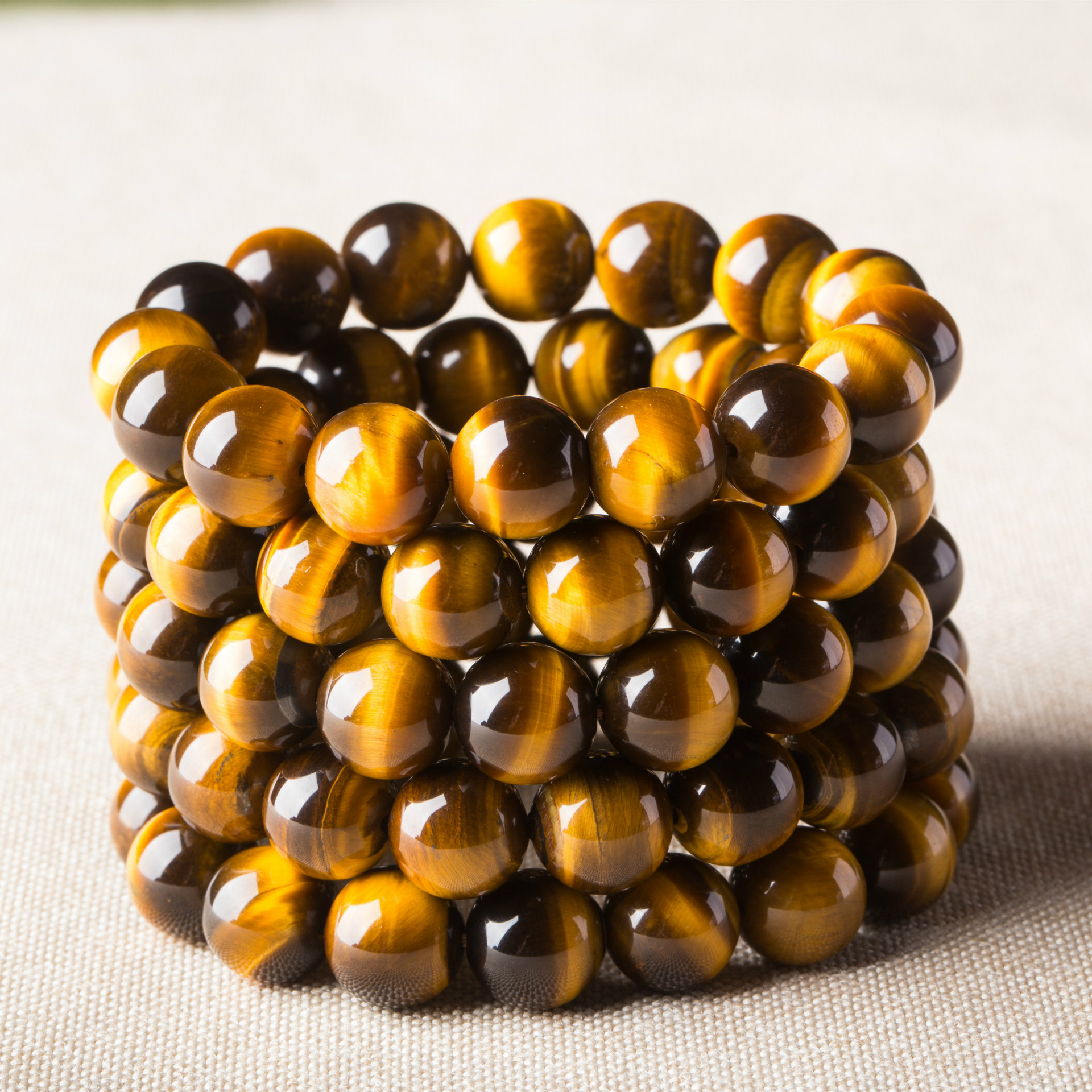 天然收藏级南非虎眼石手链 天然虎眼石手链 虎睛石手链 虎眼石