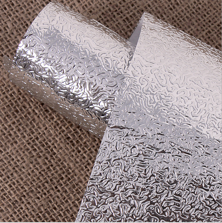 橘皮纹铝箔纸厨房防水防油贴防潮自粘厨房橱柜垫贴纸墙纸加厚锡纸