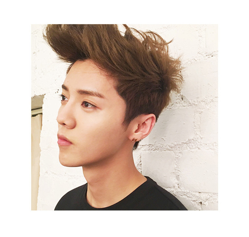 鹿晗同款耳钉重启logo标识lh7耳钉纯银防过敏耳钉女生日礼物情侣