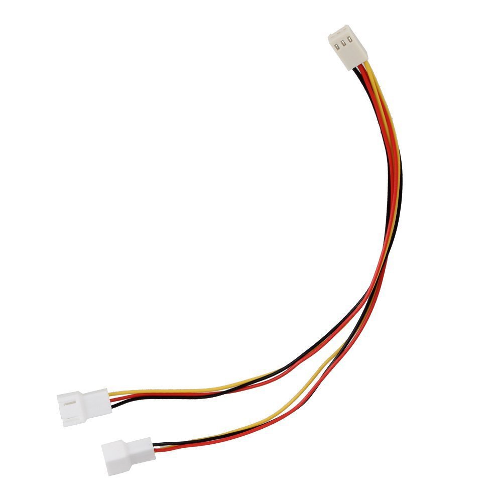 cpu散热器风扇延长线 cpu风扇扩展 3pin一分二 机箱风扇转接0.3m