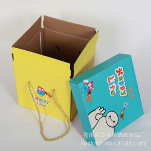 厂家直销精美手提覆膜礼品零食盒子 零食大礼包卡通包装盒定做