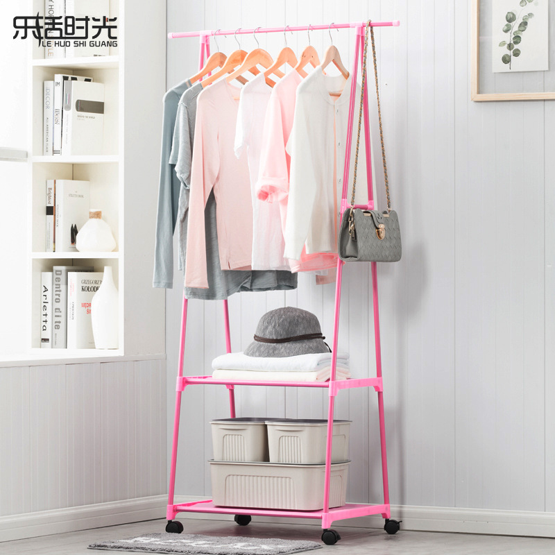 Movable Clothes Rack Bedroom Clothes Rack Multi-Functional Coat Rack Creative Clothes Hanger Special Offer Floor Clothes Rack