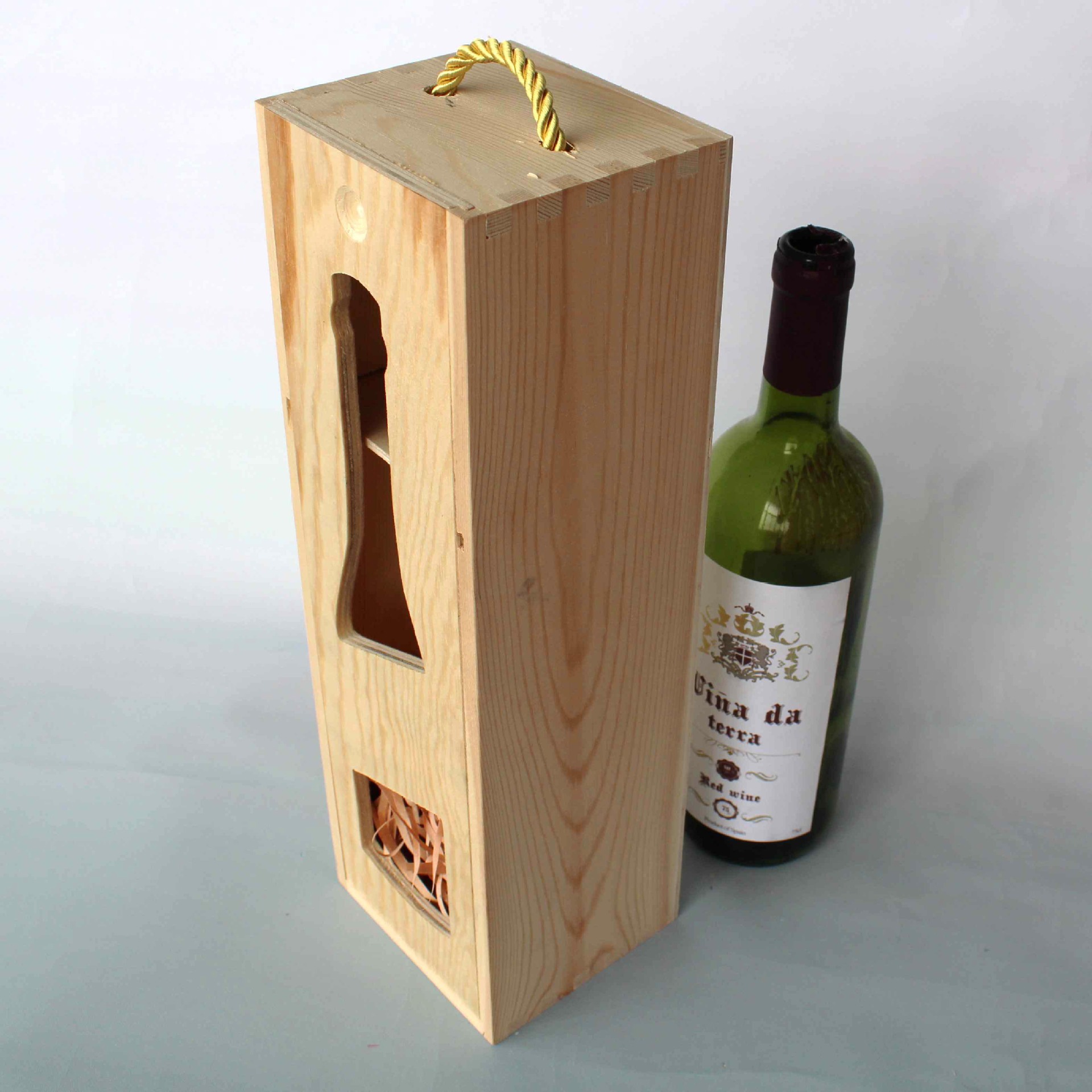 厂家定做单支实木红酒礼盒 纯色实木葡萄酒盒 木质包装盒可批发