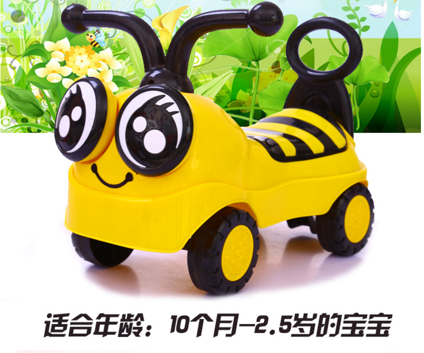 新款小蜜蜂儿童溜溜车助步车1/2-3岁宝宝滑行车扭扭车带音乐玩具
