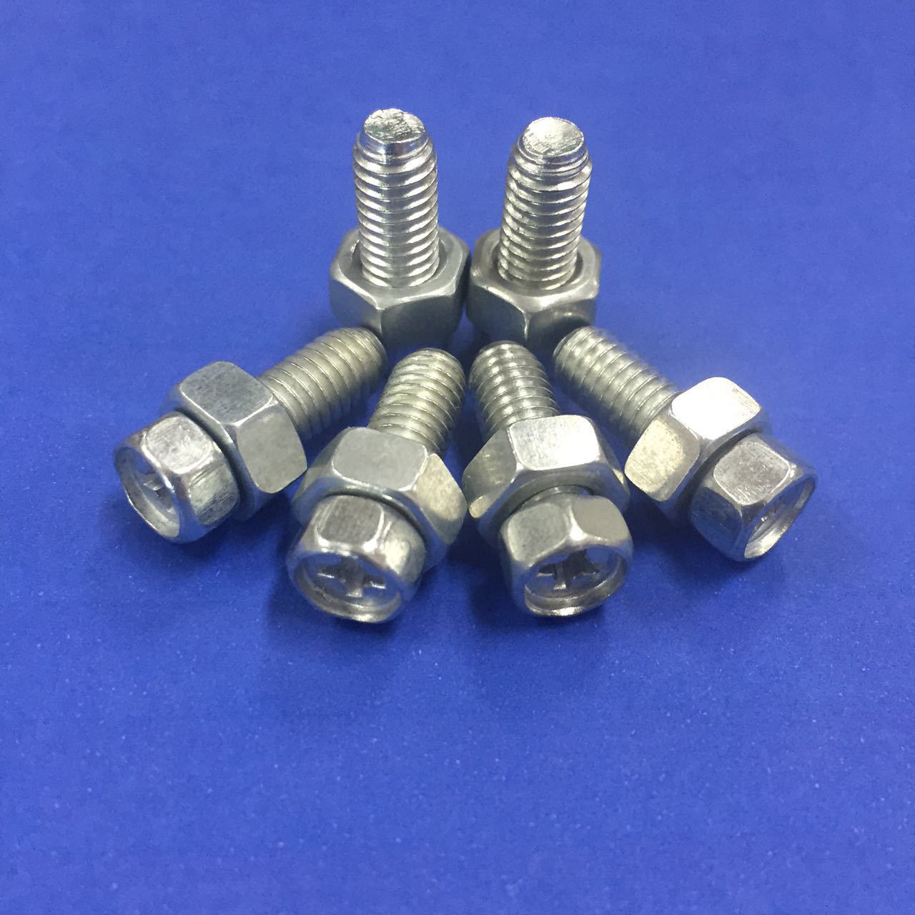 十字槽 六角头自攻锁紧螺钉 十字凹脑三角牙螺丝 自锁螺钉 046