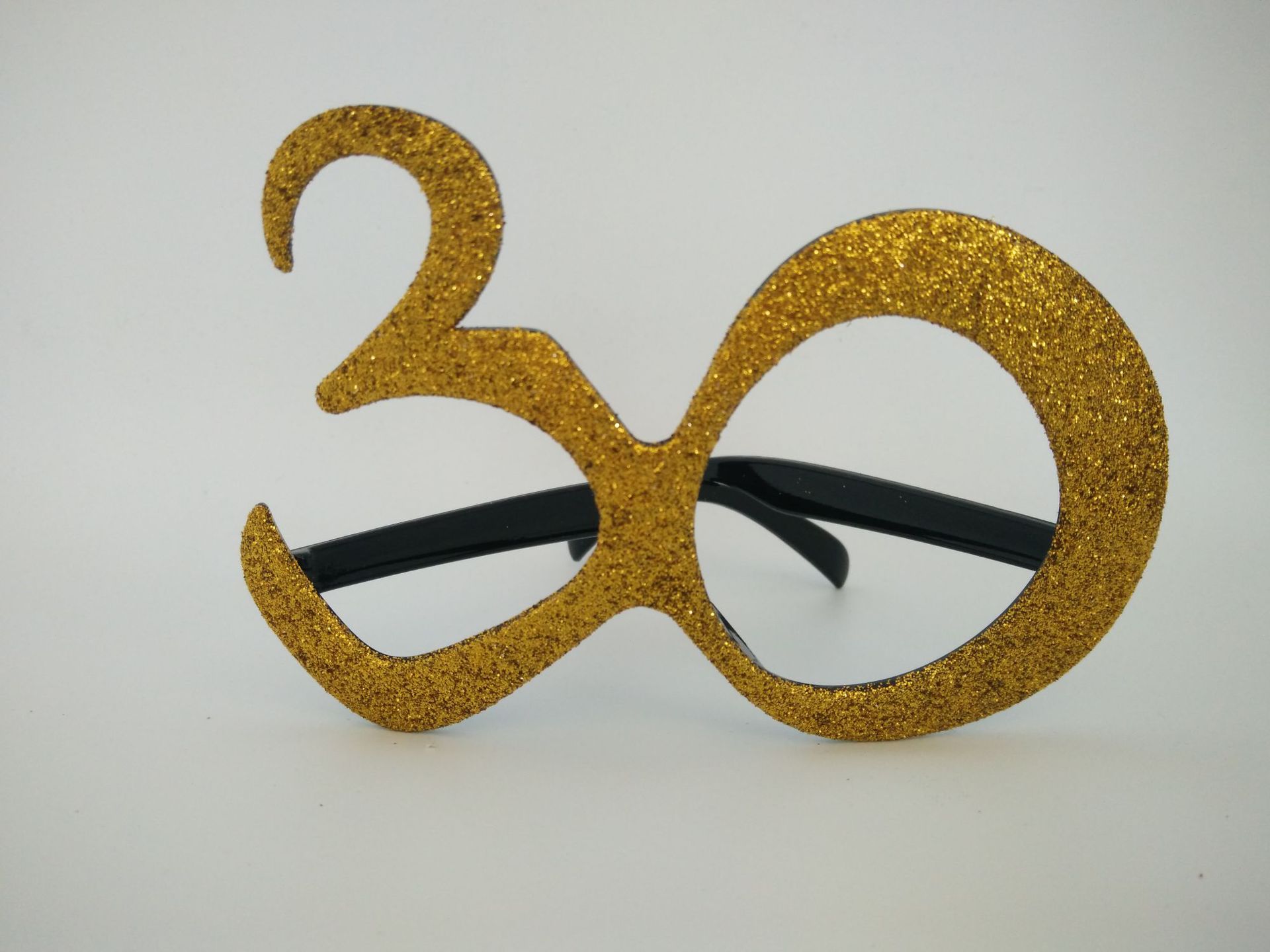 【专业生产舞会眼镜】 60 新年数字眼镜,金粉派对眼镜