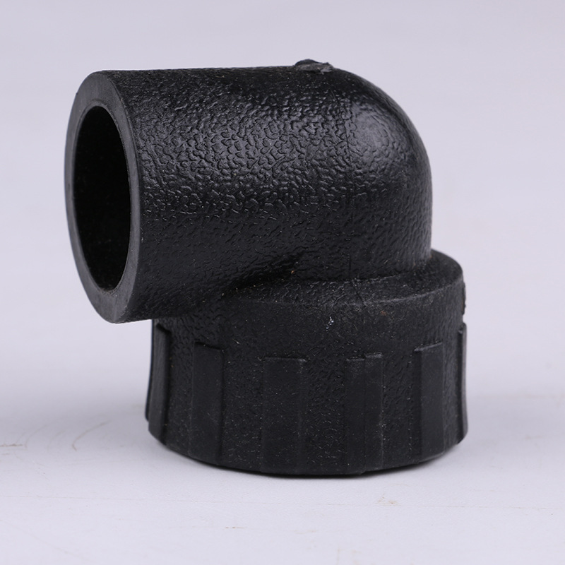 批发新料pe内丝弯头 pe90度内牙弯头 pe排水管件批发