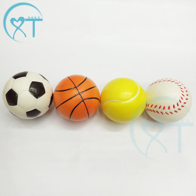 Cross-Border Hot Sale Decompression 63mm Football Basketball Pu Ball Foam Stress Ball Toy Pu Decompression Sponge Vent Tennis Ball