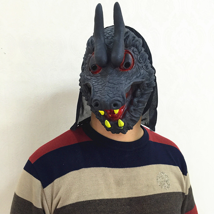 龙头面具头套十二生肖之龙头面具头套cosplay派对动物头套面具