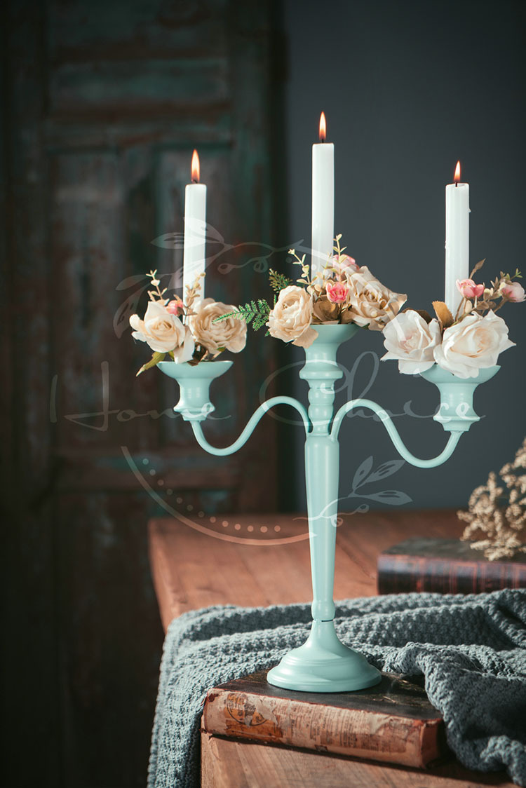 润家婚礼铁艺烛台欧式烛光晚餐蜡烛台 婚庆现场布置道具庆典道具