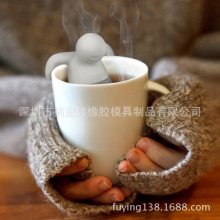 现货供应小人泡茶器 硅胶茶先生滤茶器 创意茶人茶包 硅胶日用品