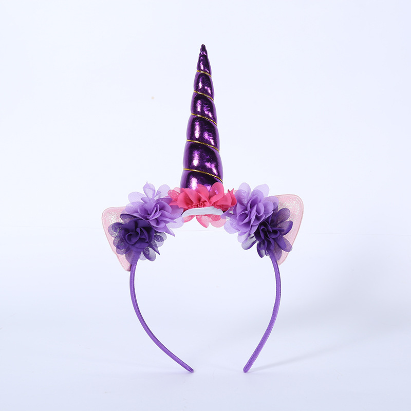 Children's Unicorn Headband Accessories Cute Exquisite Party Dress up Headwear Birthday Event Carnival Accessories Wholesale