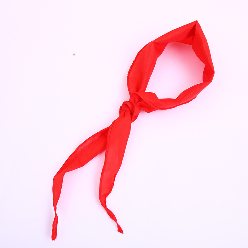厂家直销批发销售带花蕾红领巾 小学生红领巾1米高仿棉 少先队
