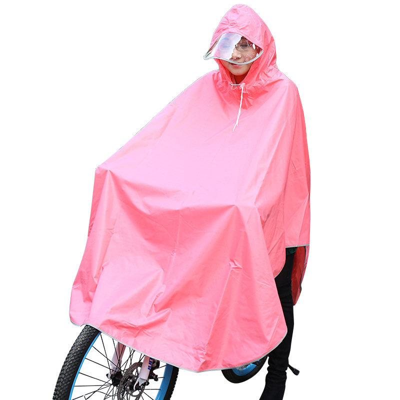 厂家直销亿可来遇水开花电动车雨衣雨披自行车学生加大加厚雨披