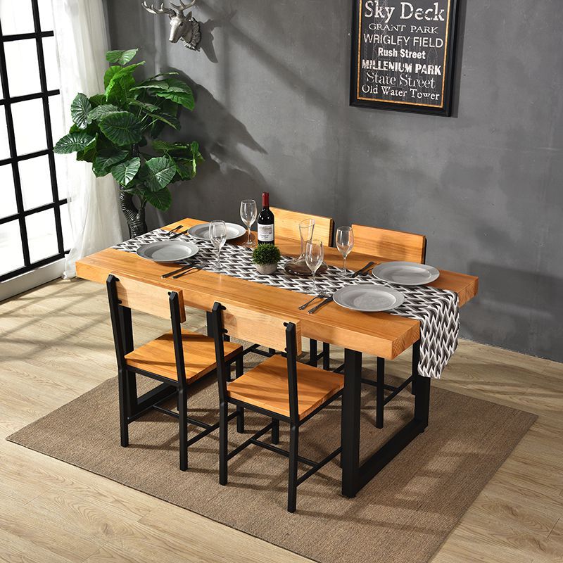 现代简约酒店饭店西餐厅桌椅组合 铁艺实木快餐厅小吃店餐桌餐椅