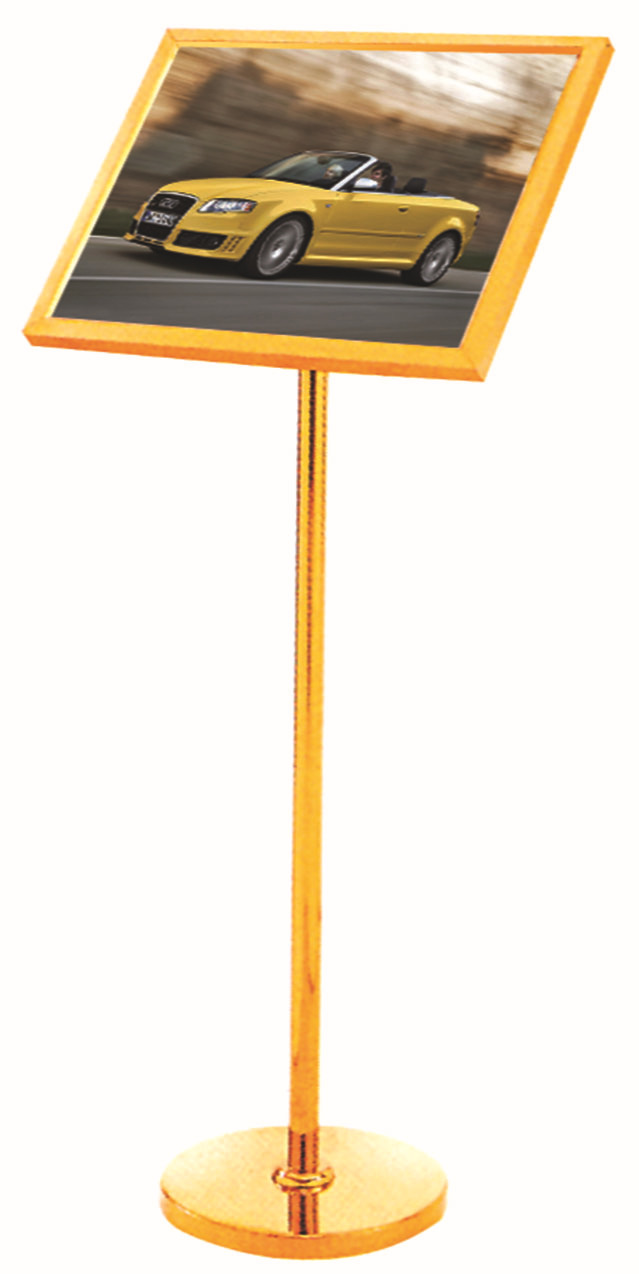 不锈钢圆角指示牌立式广告牌导向牌水牌立牌星级酒店大堂展示牌