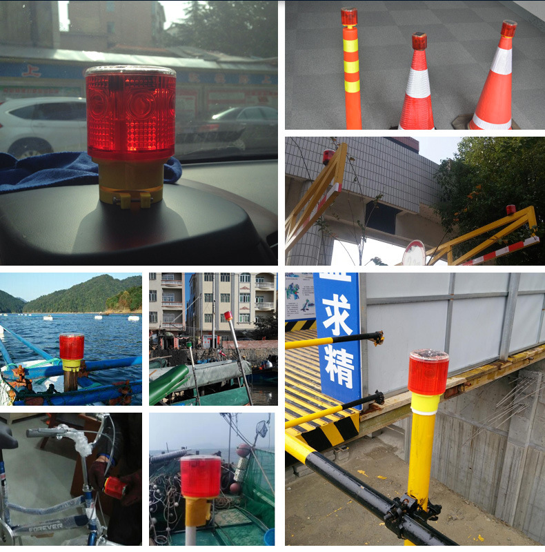太阳能警示爆闪灯工地安全路障塔吊塔机汽车起重机高空安全信号灯