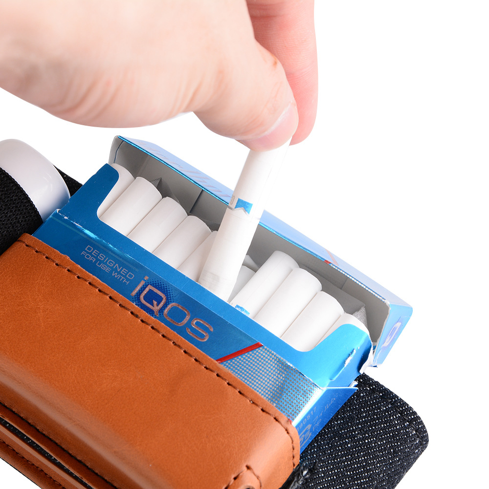 电子烟保护套 万宝路iqos牛仔纹电子烟保护套上下翻电子烟保护套