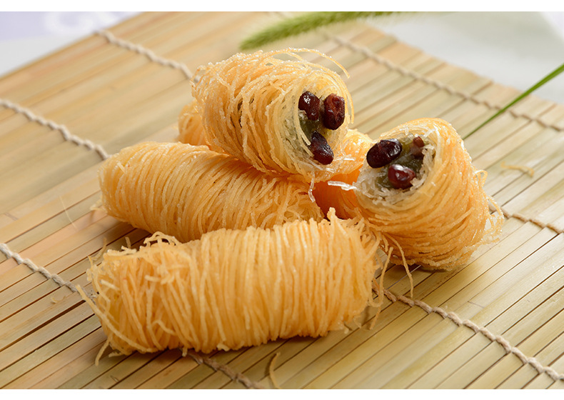 祥口福黄金面包丝500g金丝虾肉卷千丝万缕虾原料 冷冻半成品批发