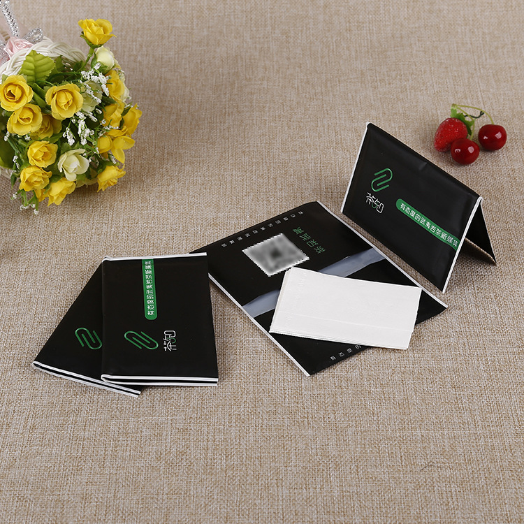 厂家专业定制钱夹式纸巾酒店专用宣传广告餐巾巾 可印刷logo