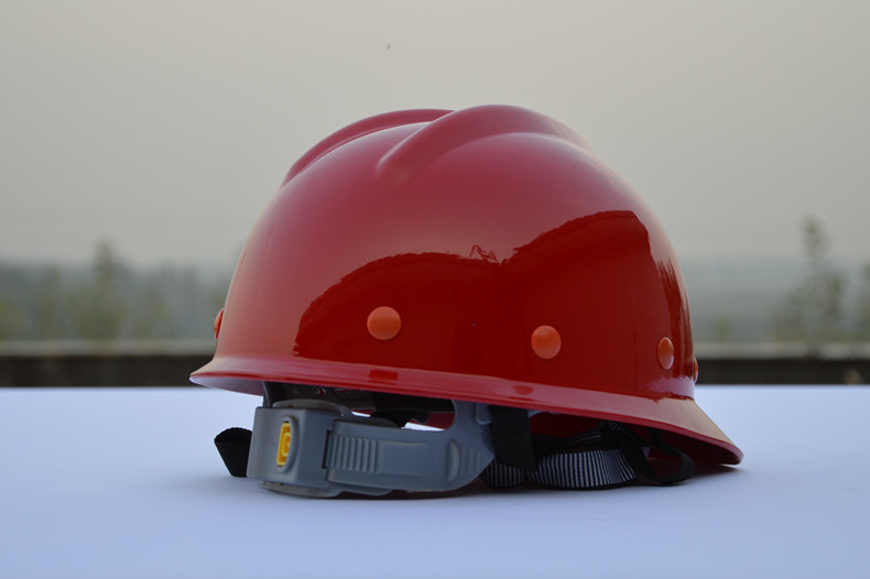 海华玻璃钢安全帽b6型高强度防砸安全帽阻燃玻璃钢红色安全帽