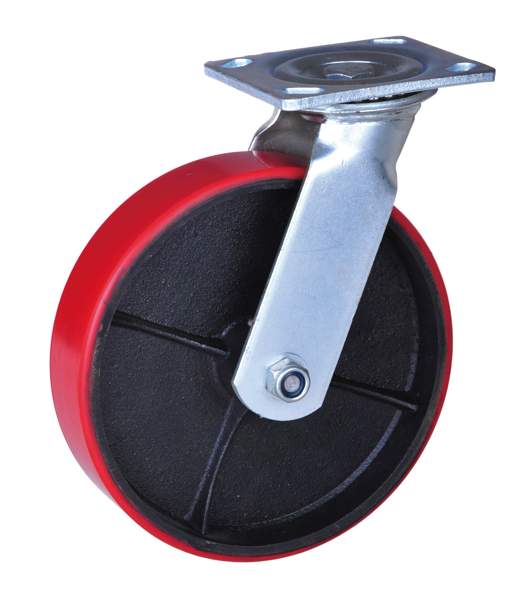 聚氨酯静音轮子重型万向轮批发 4到8寸工业推车轮子耐磨脚轮轱辘