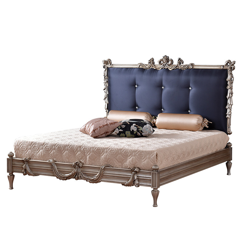 美威家具欧式床实木双人床简欧床美式公主床卧室家具奢华定制婚床