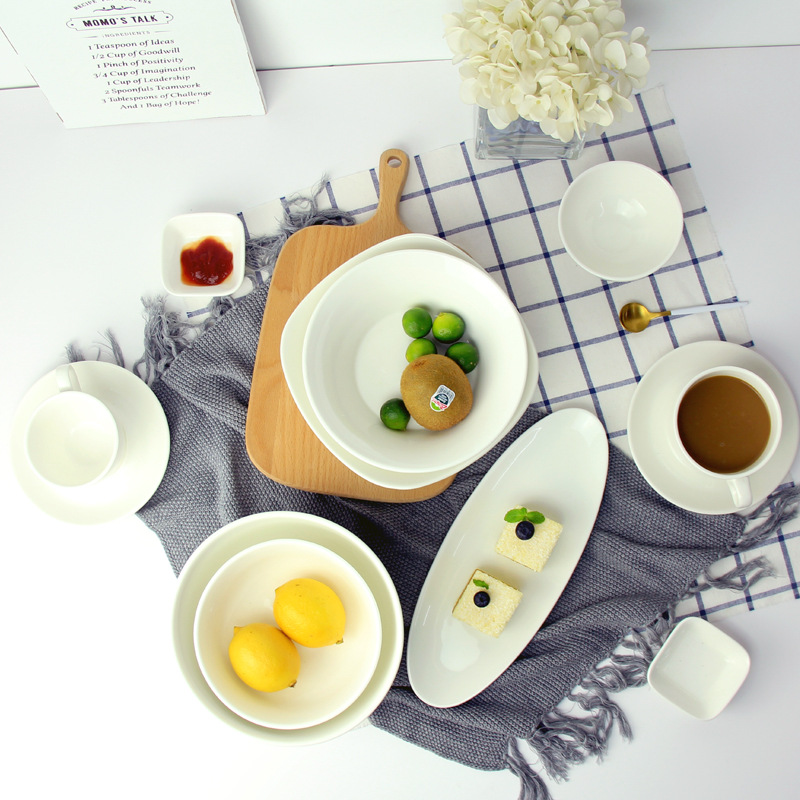陶瓷尾单陶瓷盘碗餐厅套装汤饭碗沙拉碗咖啡杯碟