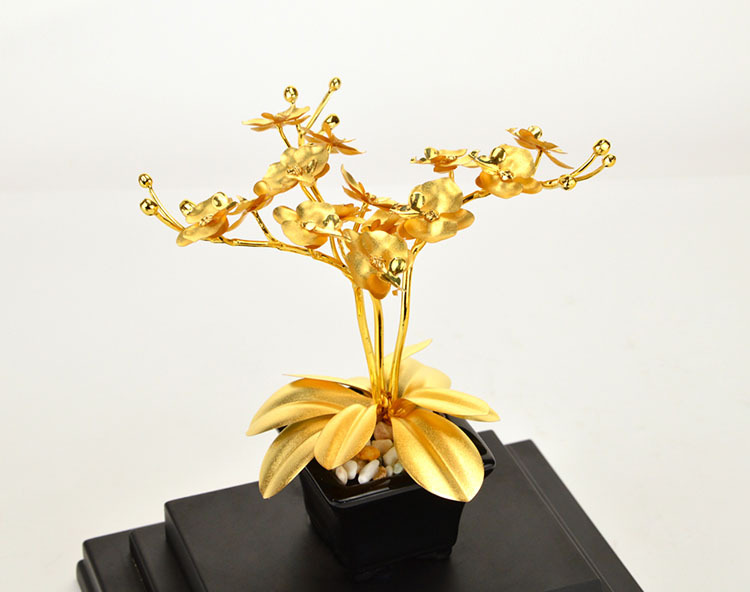 金箔工艺品橱窗摆件 开业活动促销金箔礼品 高档金箔摆件定制批