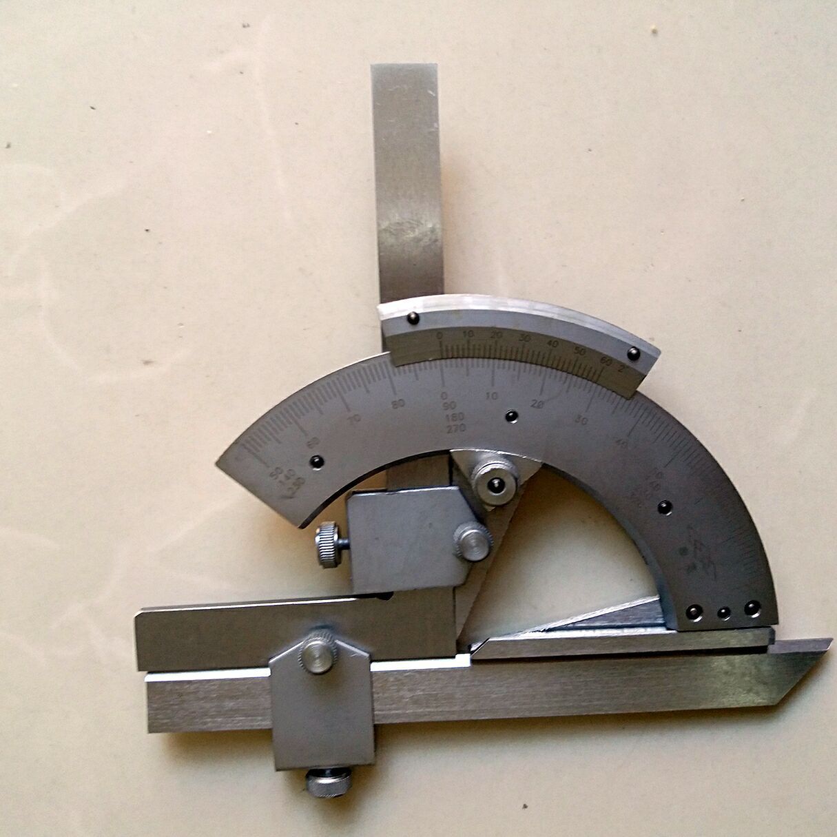 直销0-320 360 万能量角器角度尺 不锈钢测量游标万能角度尺