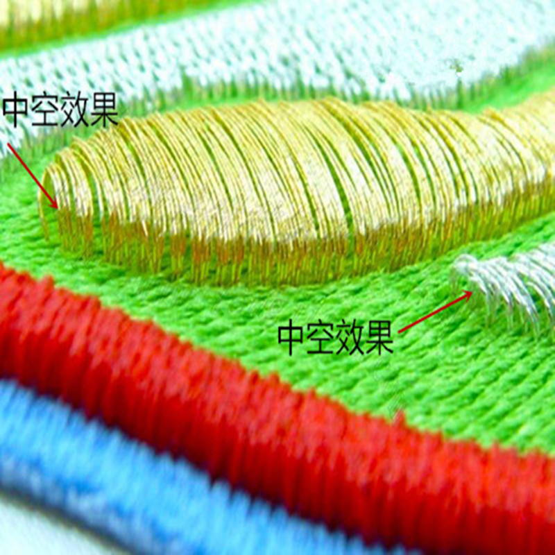 厂家直销电脑绣花3mm空心绣水洗立体胶中空立体绣材料中空泡沫