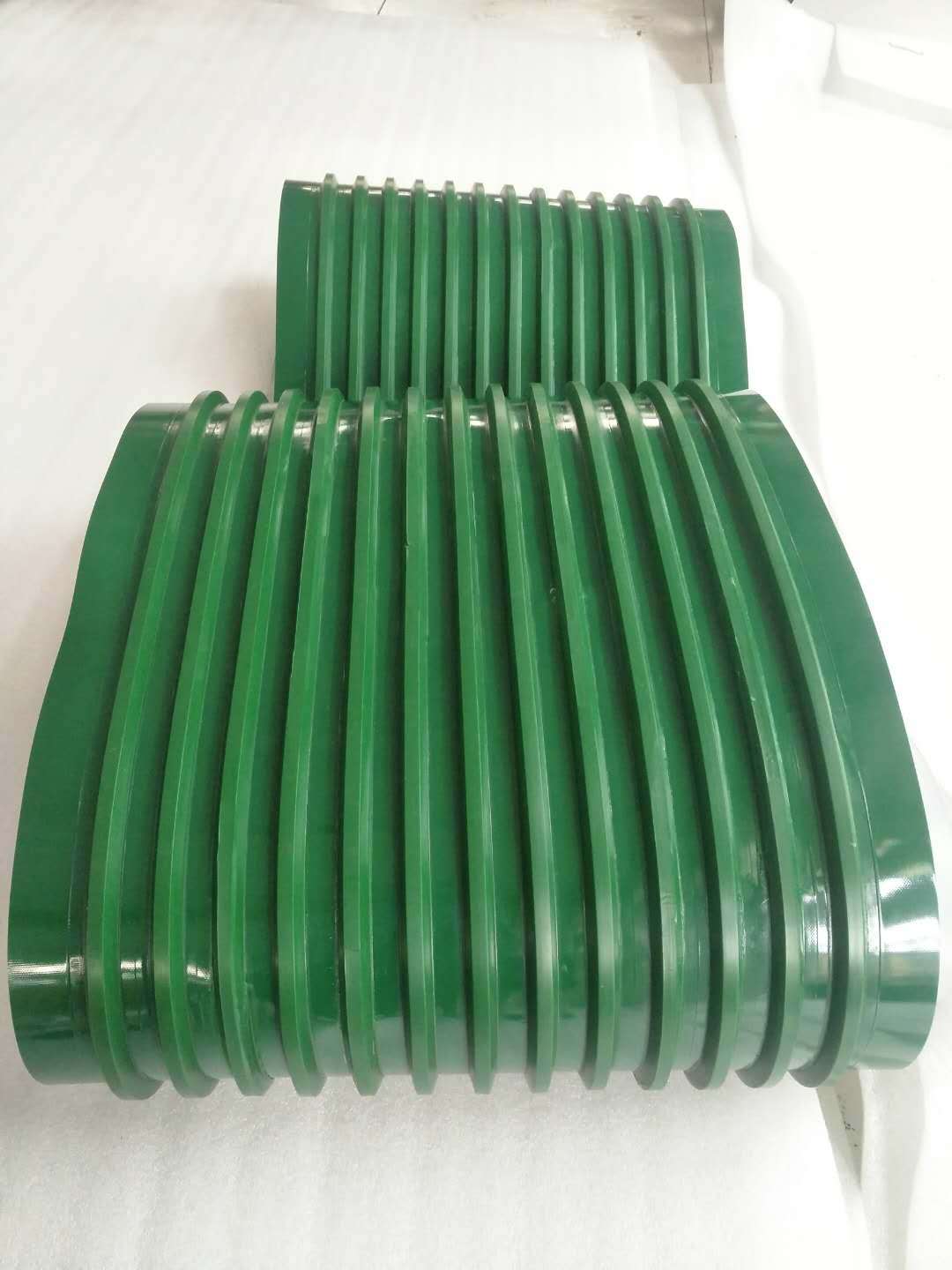 绿色加导条的输送带