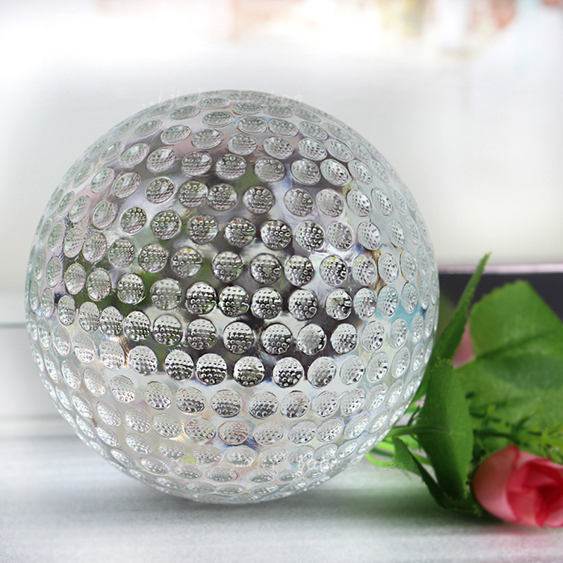 水晶球 高尔夫球摆件工艺品 k9水晶蜂窝球 创意礼品 个性摆件