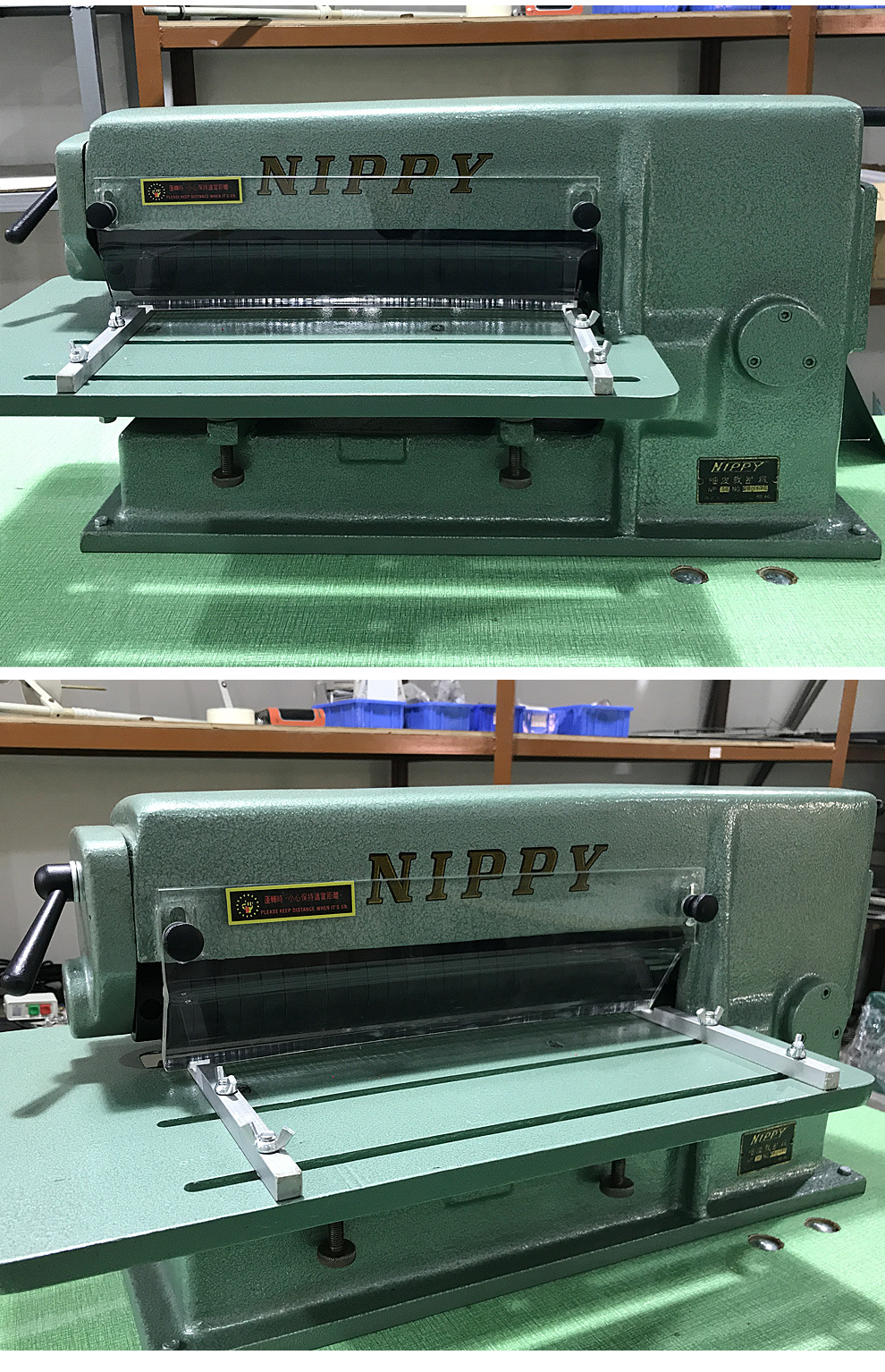 二手nippy 高速圆刀上下对切14寸皮革分条机切条机裁条机开料机