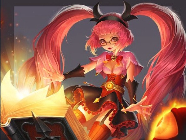 主圣达 王者游戏荣耀 安琪拉cos假发 暗夜萝莉120cm 分体式