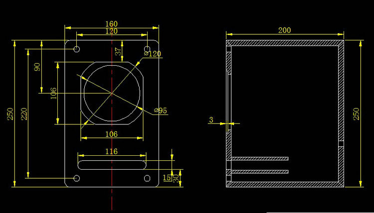 这个箱体图纸只是一个推荐方案,仅供参考.
