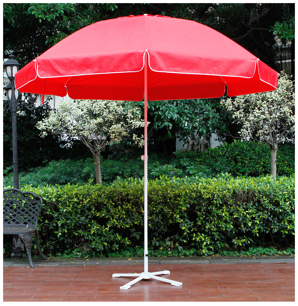 60寸双层超轻纤维太阳伞 防风沙滩伞 广告遮阳伞定制logo厂家直销