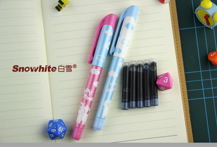 白雪fp5010直液式换墨囊钢笔大口径宽笔头水笔学生奖品snowhite