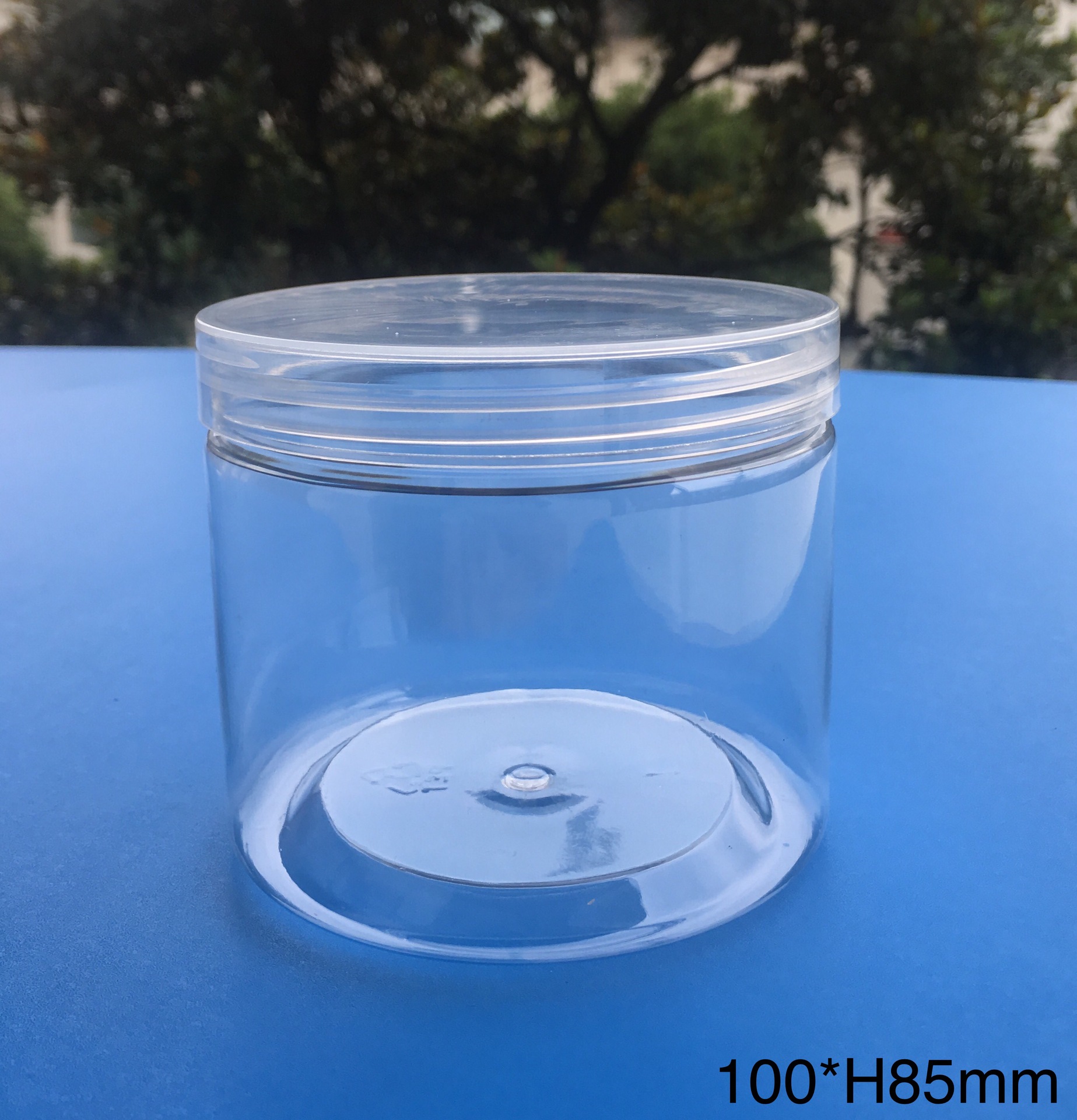 厂家直销10085食品罐塑料瓶塑料罐透明螺旋广口瓶饼干零食罐