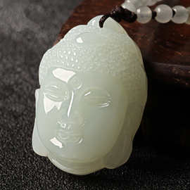 瑾玉坊天然和田玉白玉佛吊坠玉石佛头男女款大日如来佛公玉挂件批