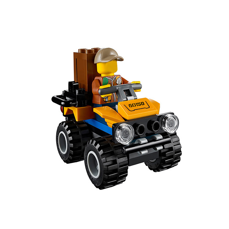 乐拼02080城市系列丛林运输直升机儿童拼装拼插益智积木玩具