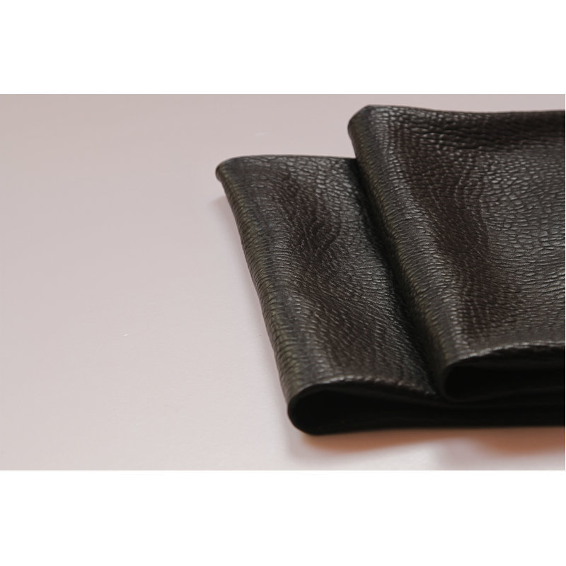 7mm整张大泡黑色绵羊皮料