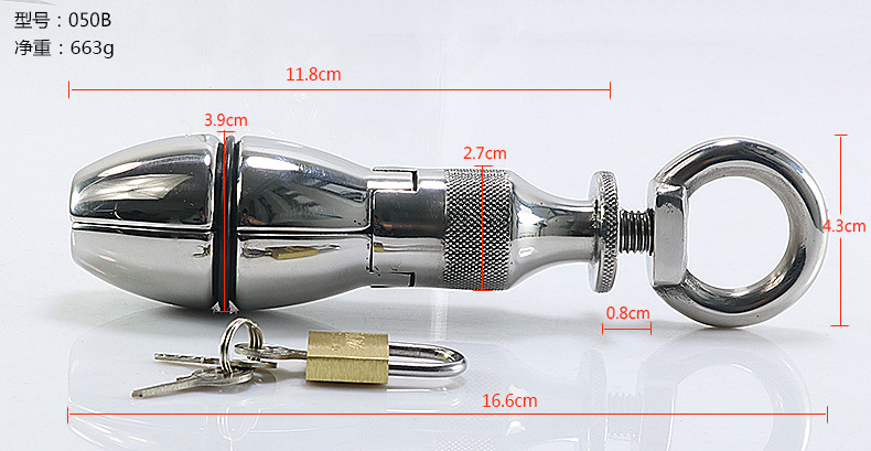 不锈钢开合肛塞扩肛后庭菊刺激肛门锁超大刺激性工具重型成人用品