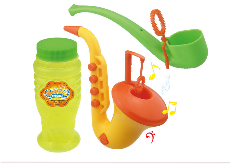 跨境 萨克斯烟斗泡泡枪 造型奇特 儿童吹泡泡玩具 自带泡泡液