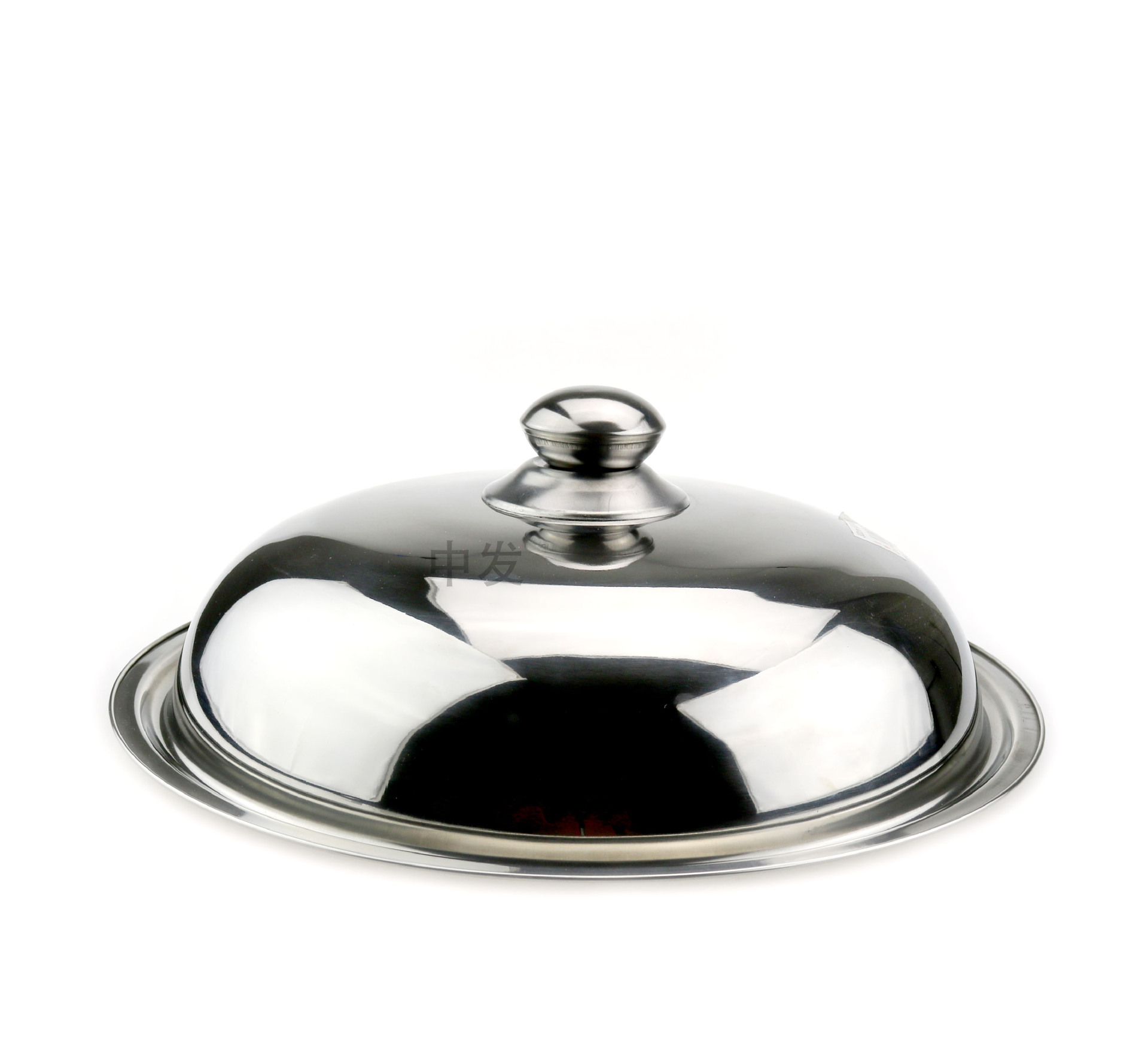 不锈钢无磁弧形组合盖鼎盖 可立柄鼓形盖 钢锅盖 炒锅盖 30-40cm