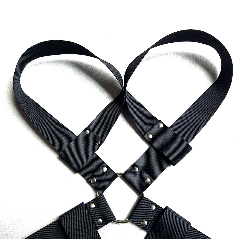 厂家批发织带束缚十字扣尼龙金属捆绑手拷性玩具情趣成人用品