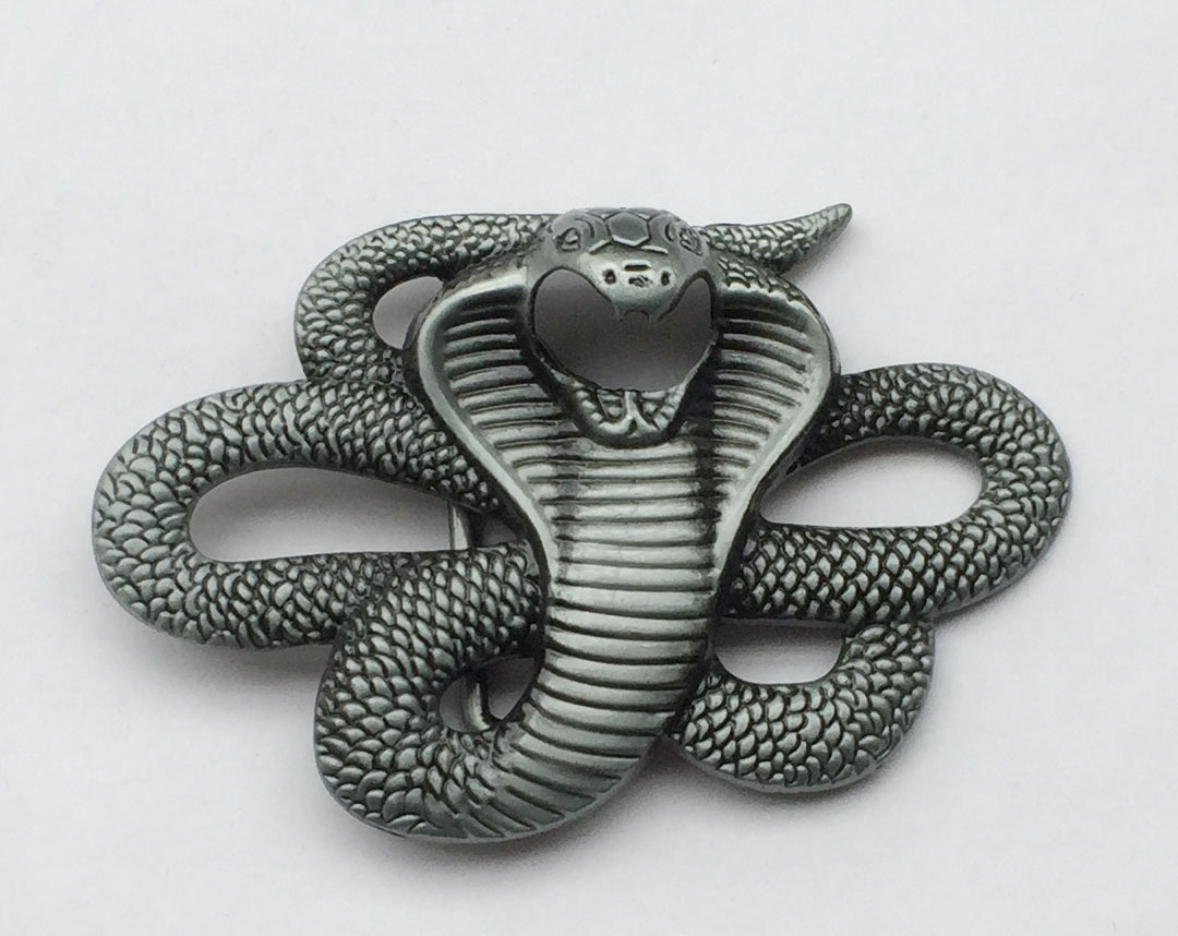 现货批发3d缠绕的眼睛蛇合金皮带扣 动物类腰带扣