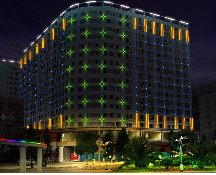 十字星光灯大功率防水户外桥梁装饰壁灯楼体外墙亮化七彩led射灯