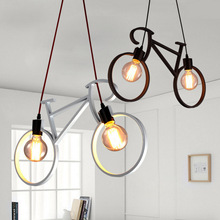北欧创意个性自行车吊灯艺术餐厅儿童房卧室灯简约走廊过道阳台灯