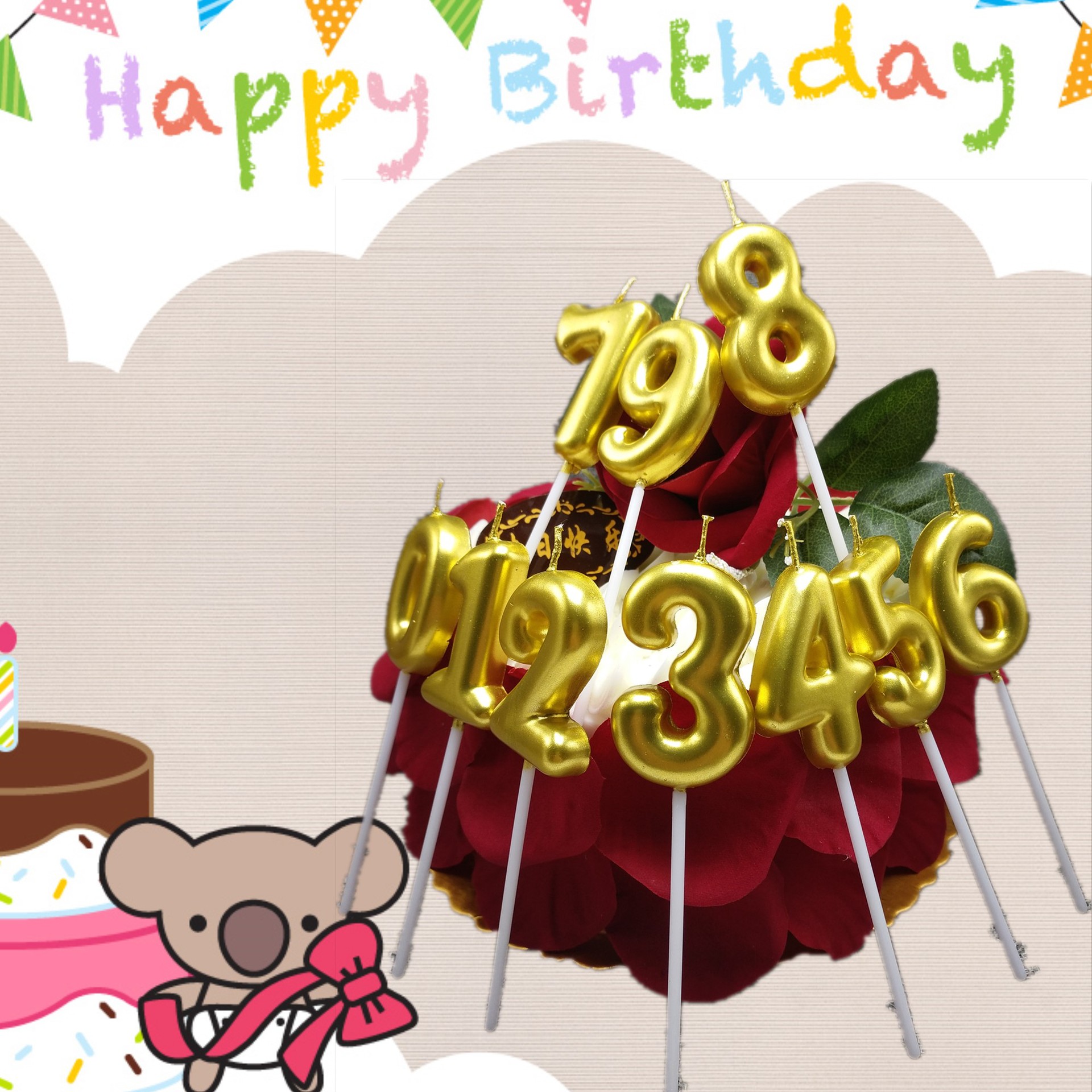 供应金色数字蜡烛 银色数字蜡烛 生日蛋糕数字蜡烛 派对礼品蜡烛